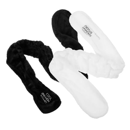 HONMEET 2個 柔軟なヘッド 顔 ヘアバンド ウサギの耳 アスレチックヘッドバンド ぬいぐるみウサギ ケアヘッドバンド ヘアゴム 豪華なヘアフープ 弾性ヘッドバンド 女性 うさぎ