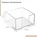 4 Pcs Clear Acrylic Sticky Note Holders, Transparent Square Design with Notepads, Organizers for Office, School, and Home