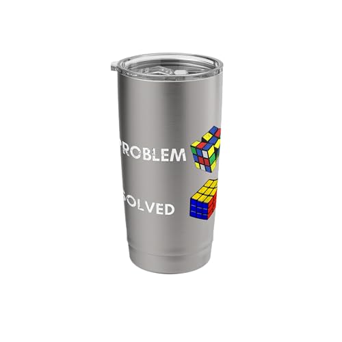 Rubiks Cube 3x3 Cube Math Game Speed Cubing Master Puzzle Stainless Steel Insulated Tumbler