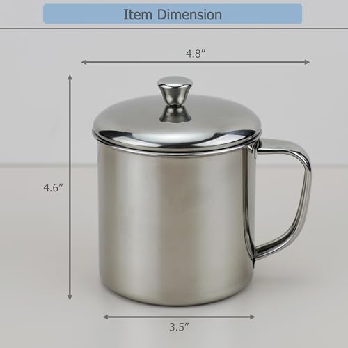 EIKS Vaso de Café Acero Inoxidable 500 ml con Tapa miniatura 7