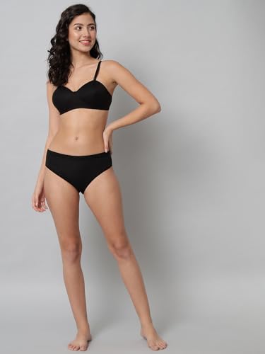 Image of CSU Women's Cotton Half Padded Non Wired Bra and Panty Set Pack of 3