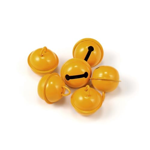 Namzi Jingle Bells, 22mm 30pcs Craft Bells for DIY Holiday Decoration, Musical Party, Home, Festival, Wedding,Yellow
