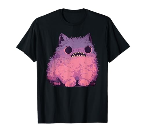 Cat Monster Graphic Kawaii Pastel Goth Anime Aesthetic Goth Men Women Kids T-Shirt