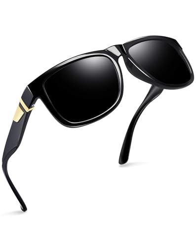 Joopin Polarized Big Black Sunglasses for Men Trendy Large Square Sun Glasses for Women UV Protection Retro Thick Frame Driving Sunnies Shades
