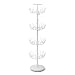 Honey-Can-Do SHO-01197 Shoe Tree with Spinning Handle, White, 4-Tier