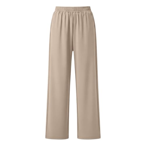 Pantalones de chándal para mujer anchos cómodos con bolsillos 4