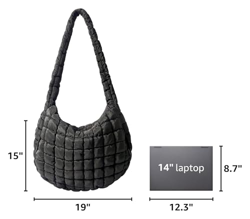 Bolso tote acolchado grande para mujer miniatura 3