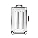 Sterling Pacific 40L Cabin Travel Case – Full Aluminum Four Wheel Carry On Luggage, Italian Leather Handles