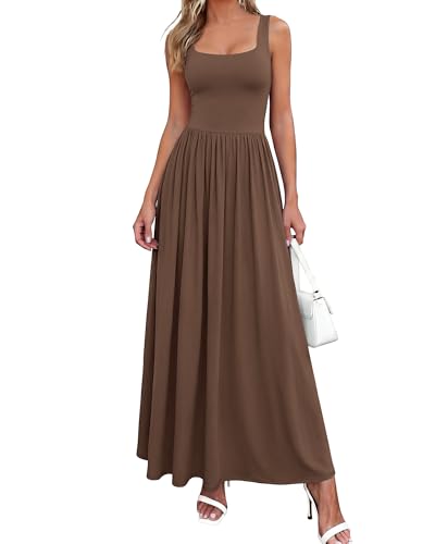 BTFBM Summer Dresses for Women 2026 Maxi Casual Square Neck