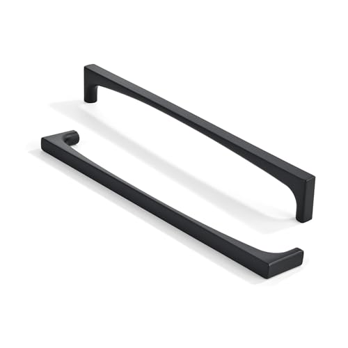 LONHECAN 8-Inch Matte Black Cabinet Pulls 10 Pack - Vintage Handles for Kitchen Cabinets, Cupboards, Drawers & Bathroom Hardware by LONHECAN - Used condition - US$10.92
