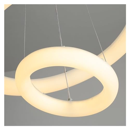 Plafonnier Danemark LED à 2 anneaux suspension géométrique à intensité variable 19.6"