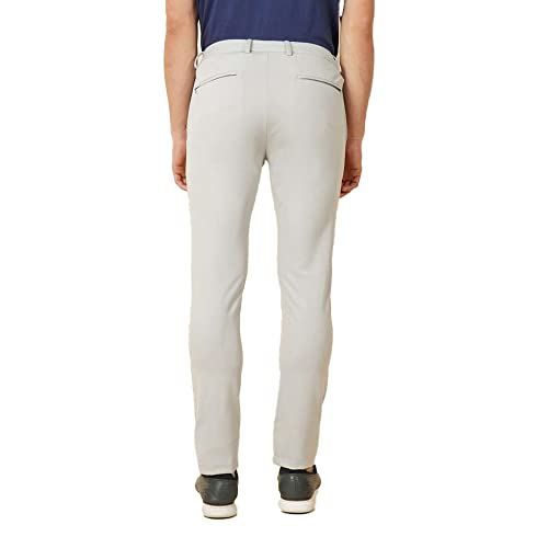 Image of Siea Casual Solid Khakis in Brown