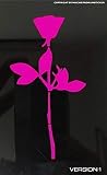 2er Set Rose Bowl Depeche Mode Car Decor Violator DM Sticker Aufkleber Tattoo Folie (pink)