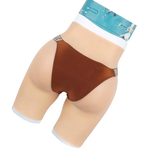 Image of Mtoye Crossdressing Apparel Male to Female Silicone Big Butt Shapewear Hip Enhancer Pants Fake Ass Panties Buttocks Push Up (Silicone - M Size, Ivory White)
