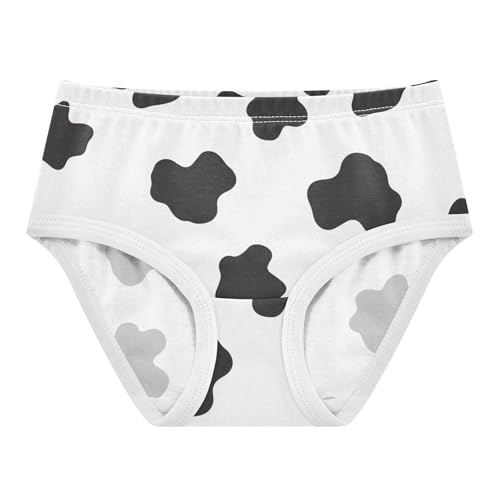 Cotton Girls Underwear Toddlers Black Cow Spots White Little Girl Panties Pattern Kids Briefs Undies 2t