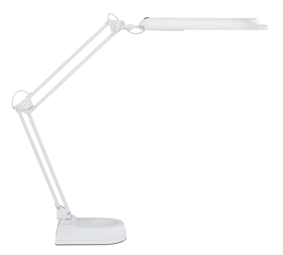 Maulatlantic Schreibtischlampe, Energiespar-Leuchte, Standfuß, 1700 Lux, 6500 Kelvin, 11 W, GS-geprüft, weiß, 8213602 [Energieklasse A]