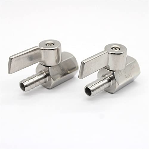Mini válvula de corte de acero inoxidable de 1/8-1/2 con espiga para manguera 7