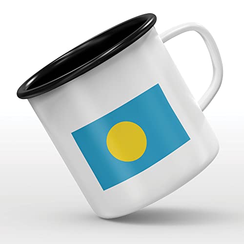 Mygoodprice MUG tasse émaillée au motif Drapeau Palaos