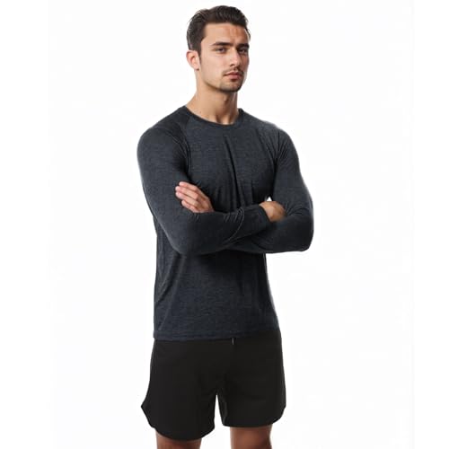 Sumolux 3 Pack Long Sleeve Shirts for Men Moisture Wicking Quick Dry UPF SPF Sun Protection Workout T Shirts2