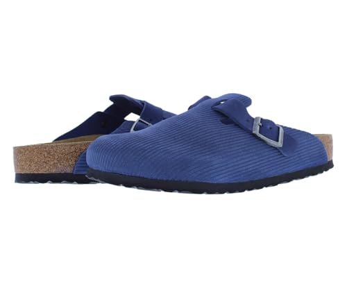 Birkenstock Boston BS Suede Unisex Shoes Size 9, Color: Corduroy Indigo-Blue2