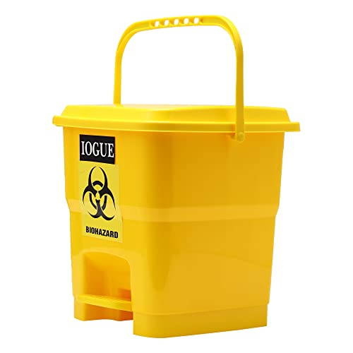 Image of Plastic Segregated Bio-Hazard /Bio-Medical Waste Pedal Dustbin (12 Litre, Blue, Yellow, Red) - Pack Of 3