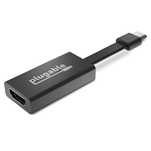 Plugable USB C to HDMI Adapter 4K 30Hz, Thunderbolt 3 to HDMI Adapter Compatible with MacBook Pro, Windows, Chromebooks, 2018+ iPad Pro, Dell XPS, Thunderbolt 3 Ports and More