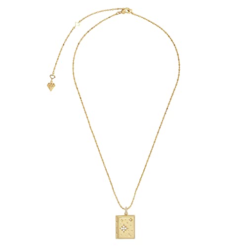 Wanderlust + Co Fly Me To The Moon Gold Locket Necklace - 14K Gold Plated Jewelry #TOP4