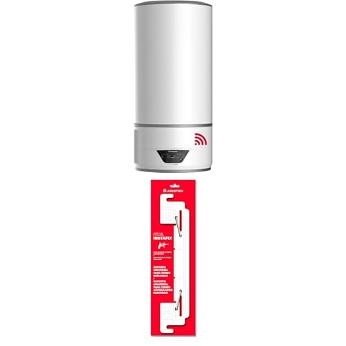 Ariston Lydos Hybrid Wifi - Termo Eléctrico 80 Litros Bajo Consumo + Instafix, Soporte Universal Termo Electrico