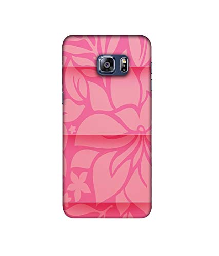 Image of Amazon Brand - Solimo Designer Pink Flower Banch Print On Cloth 3D Printed Hard Back Case Mobile Cover for Samsung Galaxy S6 Edge Plus
