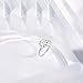 Women Moissanite Flower Engagement Rings: Solid 925 Sterling Silver 1 Carat Halo Wedding Ring for Lady - Gemstone Diamond Dainty Fashion Simple Eternity Promise Jewelry Gift for Her