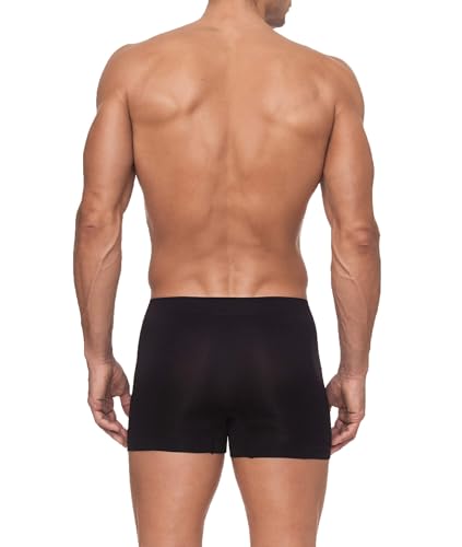 Channo Pack Majtki Bokserki męskie z Nylon bezszwowe Jednolite kolory, Pakiet 6 D, L