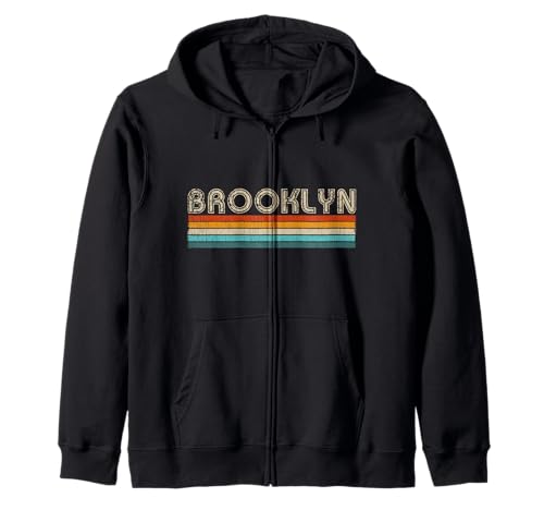 Vintage Brooklyn Borough Outfit New York City Retro Brooklyn Zip Hoodie