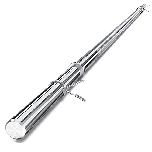 Synergee 1\" Olympic Barbell Standard Weightlifting Barbell. 5-foot Bar Weighing 6.5 KG/14.3 LB. Compatible with 1â€-Opening Plates.