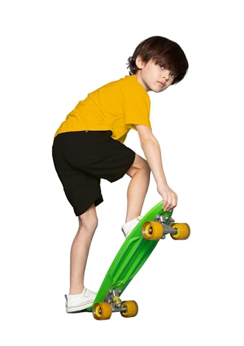 Image of Yazh Texworld Boys Round Neck Blended Cotton T-Shirts | Regular Fit | Half Sleeve | Casual Wear | Trendy | Combo Pack of 5 | Multicolor | Soft, Durable, and Stylish for Everyday use