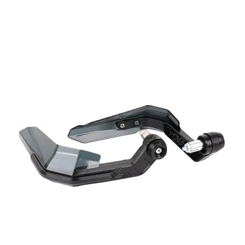 Protège-mains de moto en aluminium rigide noir pour guidon 7/8" et 1"