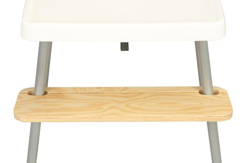 WOODYGIFT Fußstütze für IKEA Antilop Hochstuhl – Ergonomische, Höhenverstellbare Fußablage aus Holz – Kinderfreundlich, Sicher & Stabil – Kompatibel mit Antilop (Holz)