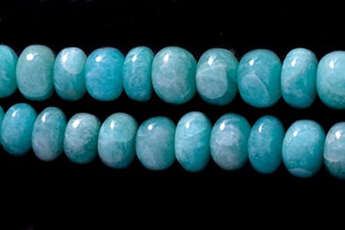 Perles amazonite de qualité supérieure en rondelles lisses 3.5mm - 4