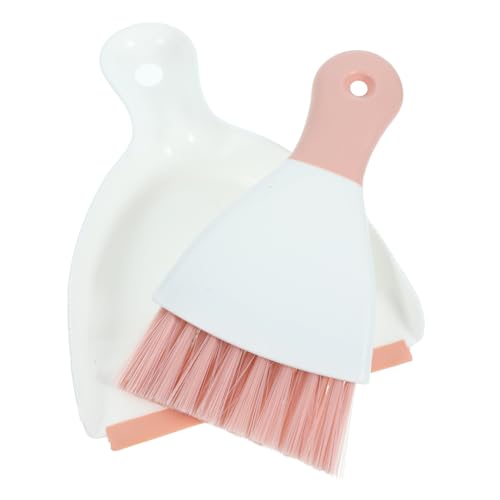 Homoyoyo Escoba y Recogedor Mini Compacto para Escritorio y Teclado Cepillo de Limpieza Multisuperficie Resistente y Fácil de Guardar para Oficina y Hogar