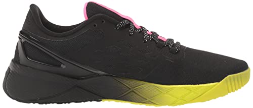 Reebok Men's Nanoflex TR Cross Trainer, Black/Atomic Pink/Acid Yellow, 11.5 Medium US