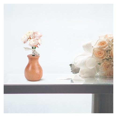 Jarrones para flores de escritorio en madera para decoracion hogar 6