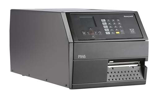 Honeywell PX4E PX45 PX4EU11000005120 Industrial Thermal Transfer Label Printer, 203 DPI, Ethernet & Parallel Interface, Real-Time Clock, Label Taken Sensor, Self-Strip, Includes Power Cord