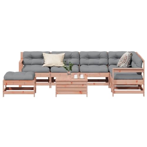 LAPOOH Juego de Muebles jardín 8 pzas y Cojines Madera Abeto Douglas, Conjunto Jardin Exterior, Muebles Jardin Exterior, Mueble Terraza, Set De Jardin Exterior, Juegos De Terraza - 3250594