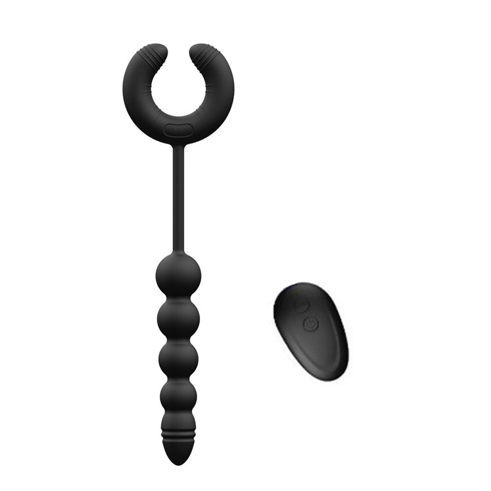 Anello Spermatico Unisex con Chiusura A Perlina con 3 Motori E modalità 10X10, Massaggiatore Prostatico Vibratore Punto G, Stimolatore Vaginale Clitoride Giocattolo del Sesso per Adulti