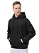 THE GYM PEOPLE Men's Fleece Pullover Hoodie Loose Fit Ultra Soft Hooded Sweatshirt With Pockets Black