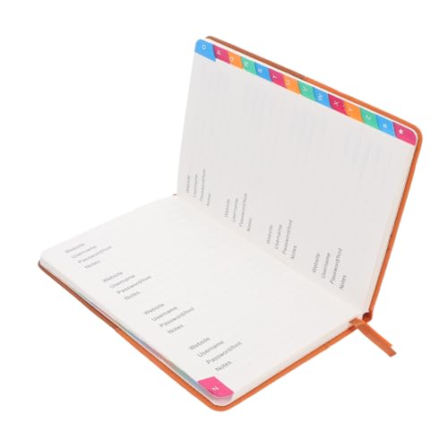 ELAYARD パスワード管理ノート アルファベットラベル付き 携帯便利な住所録 ノートブック ウェブサイト情報整理用 多目的秘密記録帳