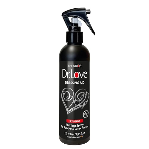 Dr.Love Premium Dressing Aid Shining Spray hoogglans-latexverzorging en aantrekhulp voor hem en haar, huidvriendelijk, siliconenolie voor latex, geurloze rubberverzorging
