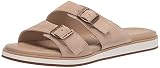 Cole Haan Women's Megan Buckle Slide Sandal, Beige Suede, 6