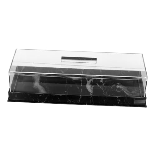 Plateau à gâteaux rectangulaire en acrylique haute transparence