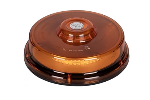 Gyrophare LED Orange 12-24V étanche IP67 avec câble spirale 3m