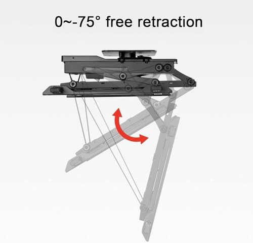 Support TV électrique de plafond haut de gamme avec inclinaison et rotation